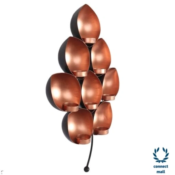 Decorative Leaf Eye Shaped Iron Wall Sconce Hanging Holder For Home Decors in this light lends a touch of tradition to your home decor - Metal , Tea Light Candle Holder, Pack of1